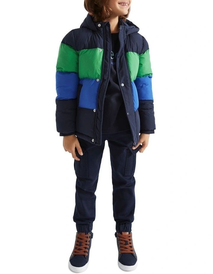 Colourblock Jacket in Navy image 3