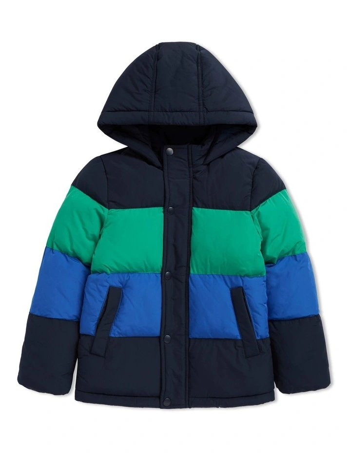Colourblock Jacket in Navy image 4