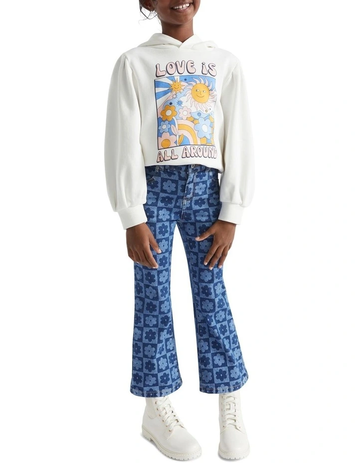 Love is All Around Hoodie in White image 2
