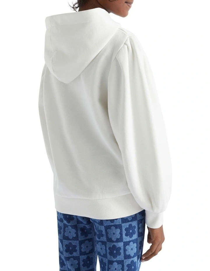 Love is All Around Hoodie in White image 3