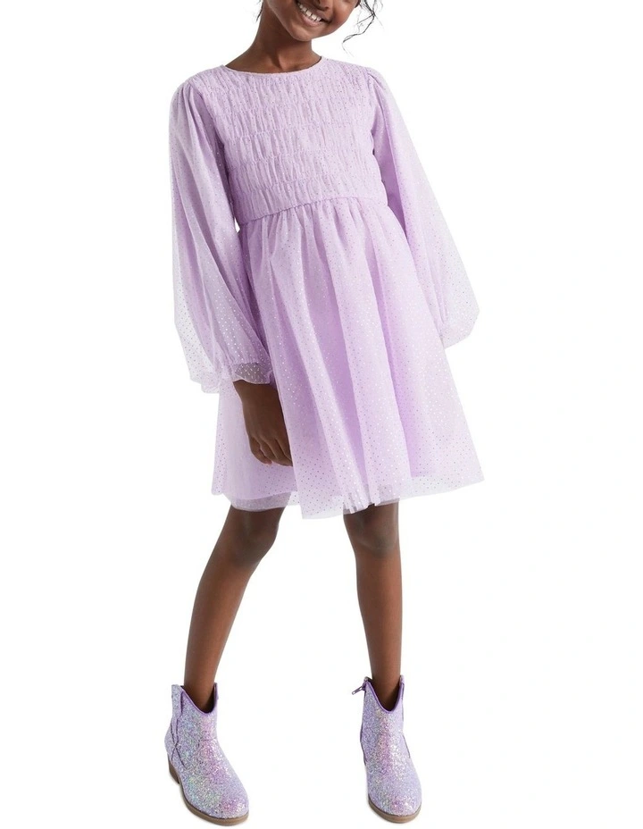 Metallic Pinspot Dress in Pink image 2