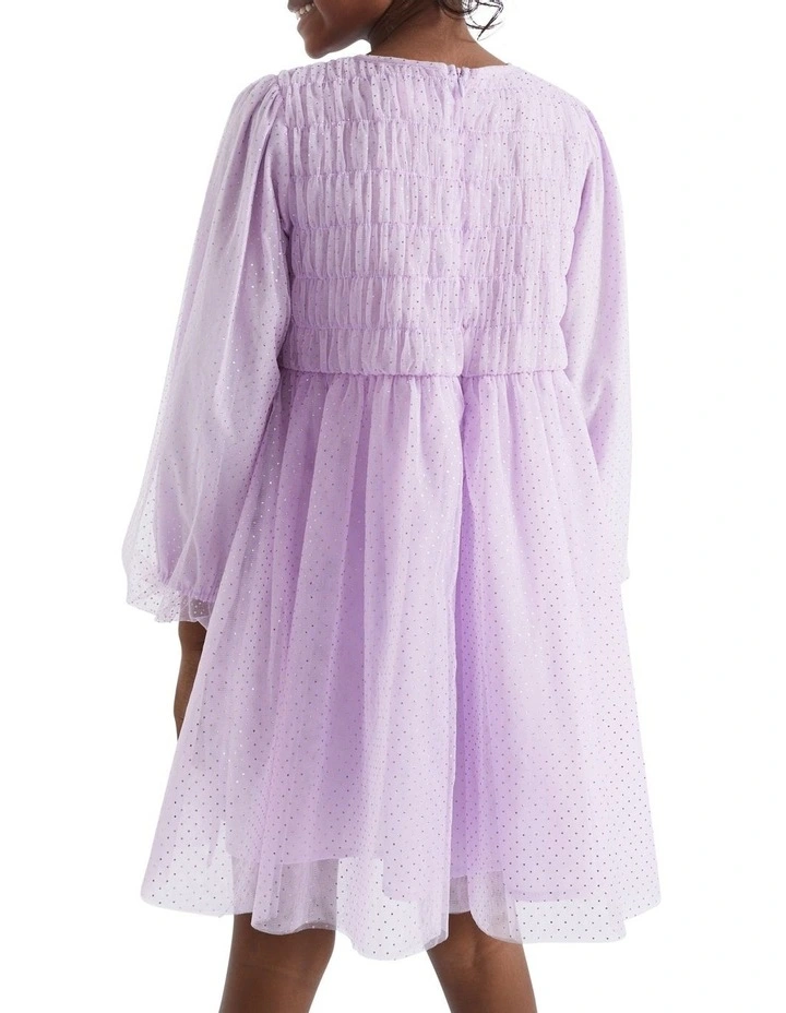 Metallic Pinspot Dress in Pink image 3