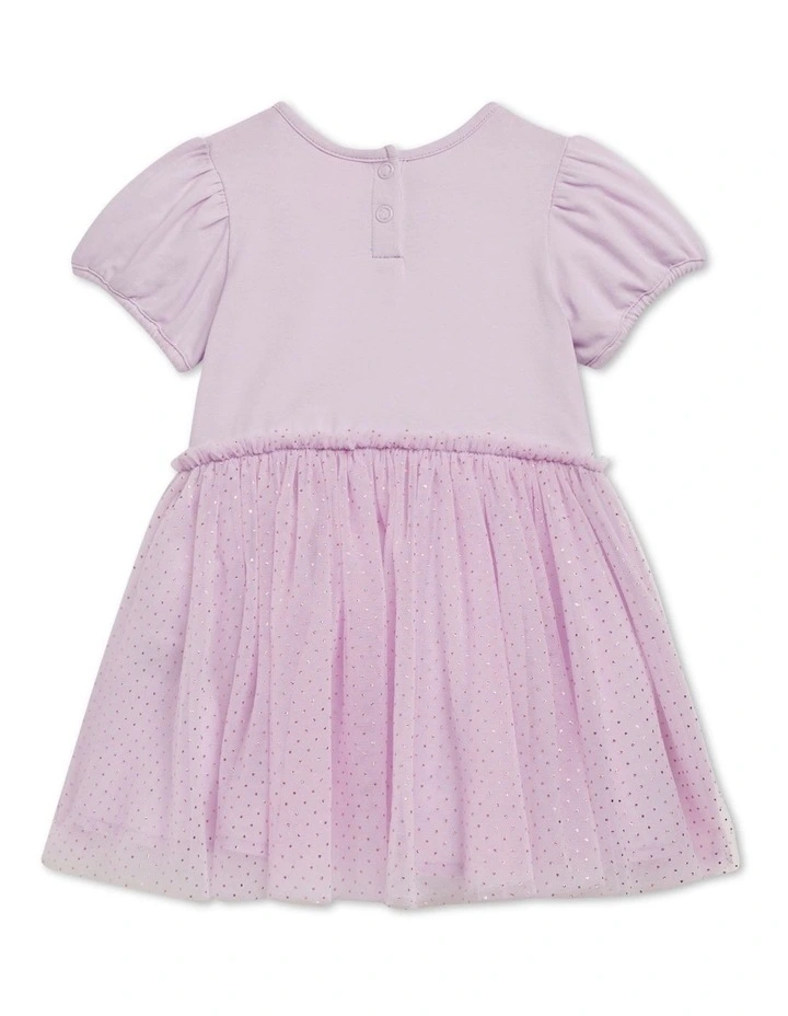 Metallic Pinspot Splice Dress in Pink image 2