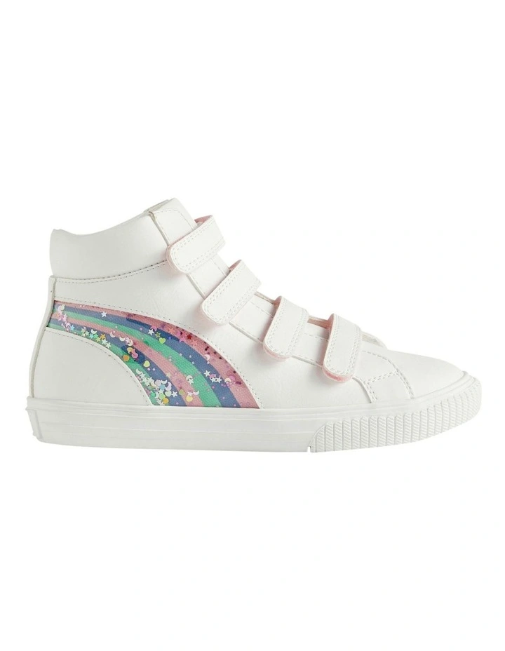 Rainbow High Top Sneakers in White image 1