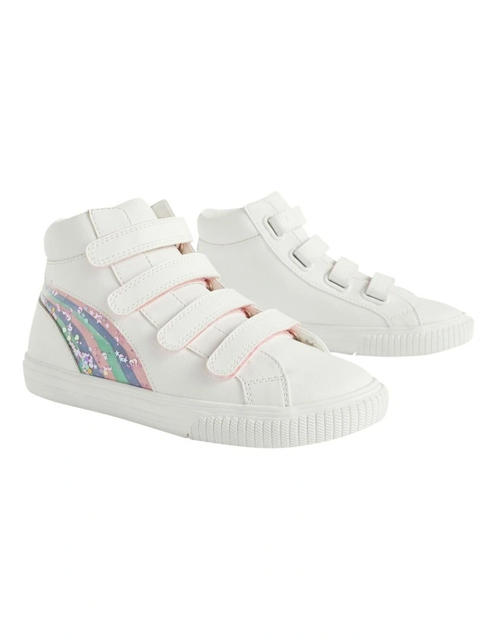 Rainbow High Top Sneakers in White image 3