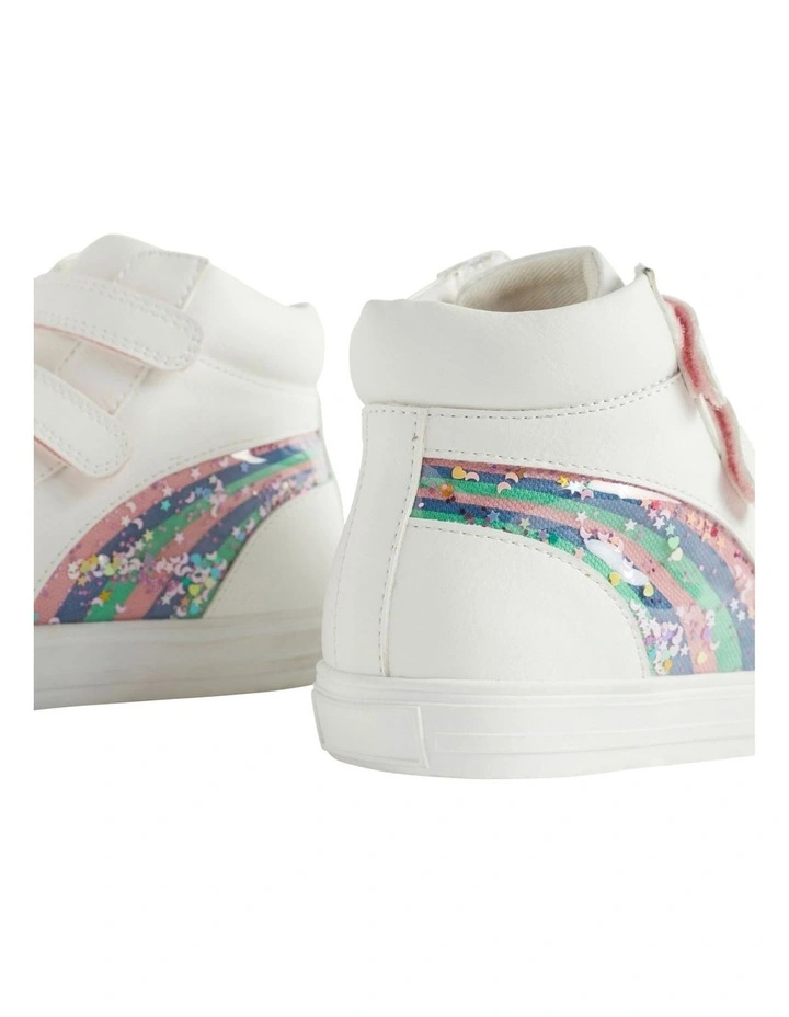Rainbow High Top Sneakers in White image 4