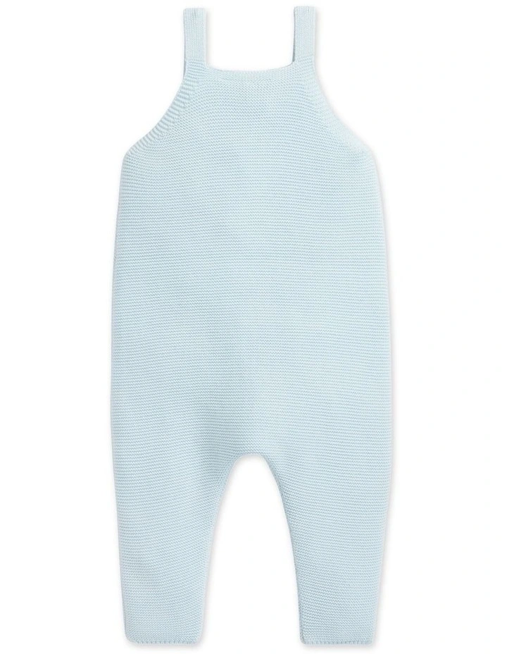 Knit Overall Playsuit in Ice Blue image 2