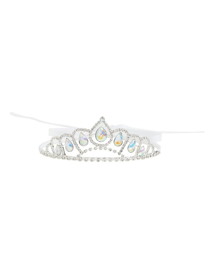 Grosgrain Ribbon Tiara in Creme image 2