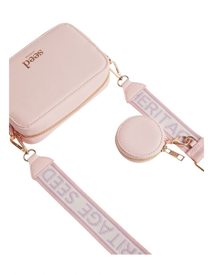 Glitter Initial "D" Bag in Pink image 3