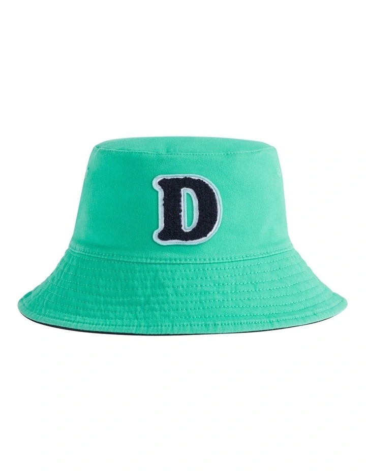 Reversible Initial "D" Bucket Hat in Navy image 3