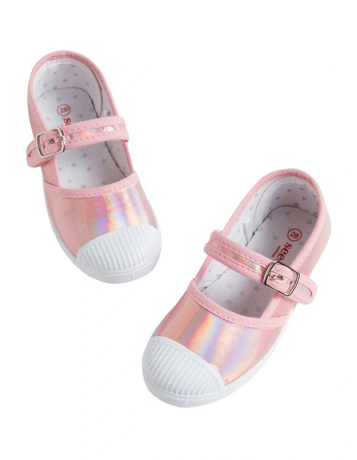 Reflective Mary Jane Sneaker in Pink image 2