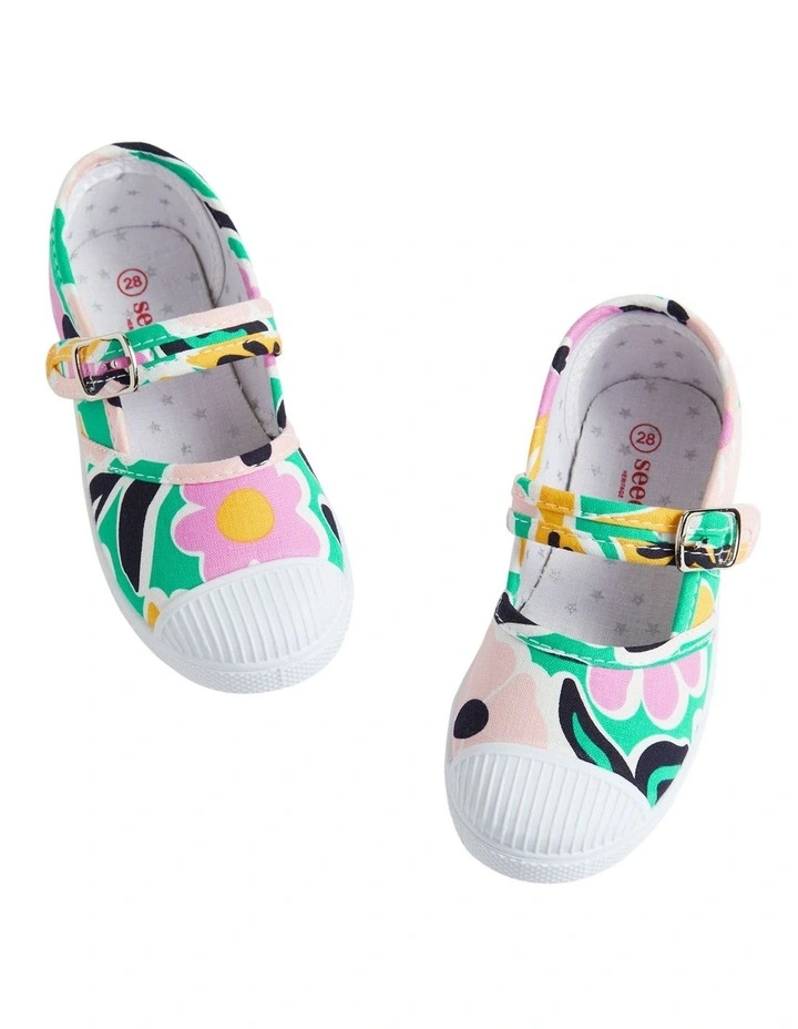 Floral Mary Jane sneaker in Multi image 3
