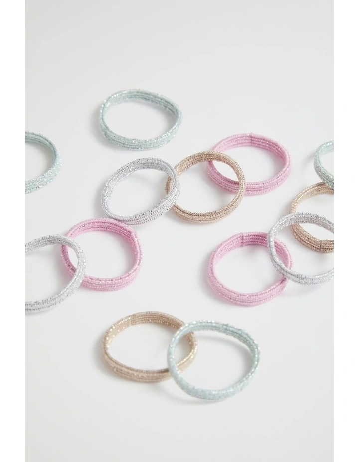 Mini Sparkle Hair Elastic Tub in Multi image 2
