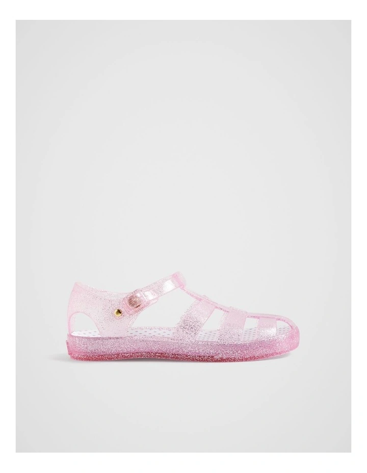 Glitter Cage Jelly Sandal in Pink image 1