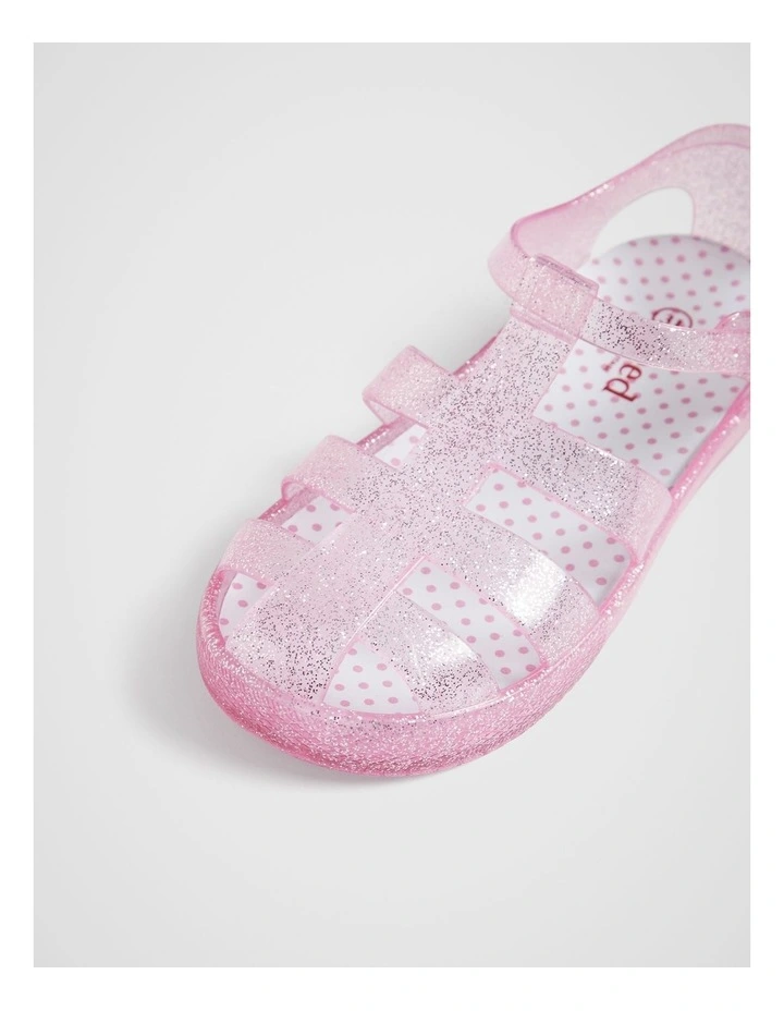 Glitter Cage Jelly Sandal in Pink image 4