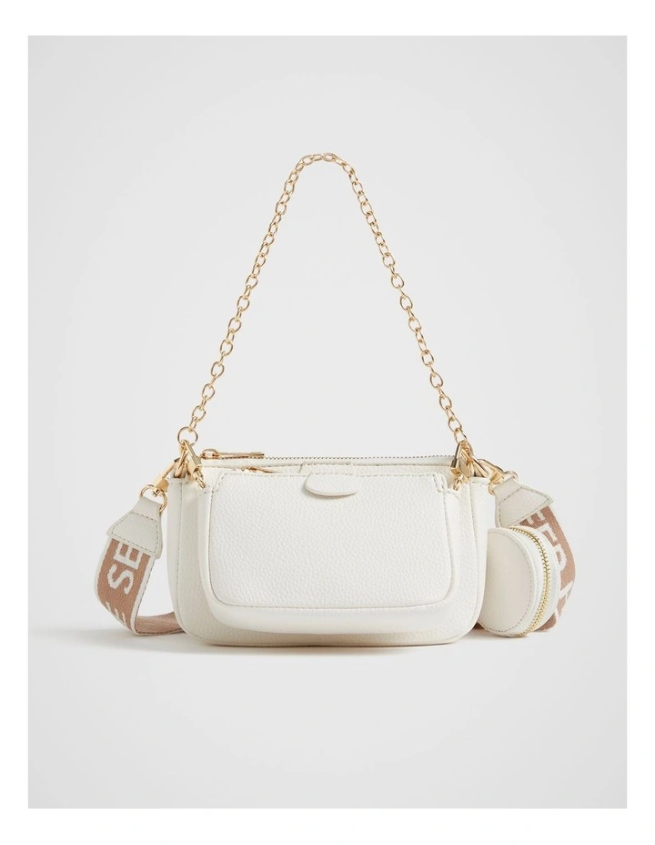 Hybrid Cross Body Bag in White image 1
