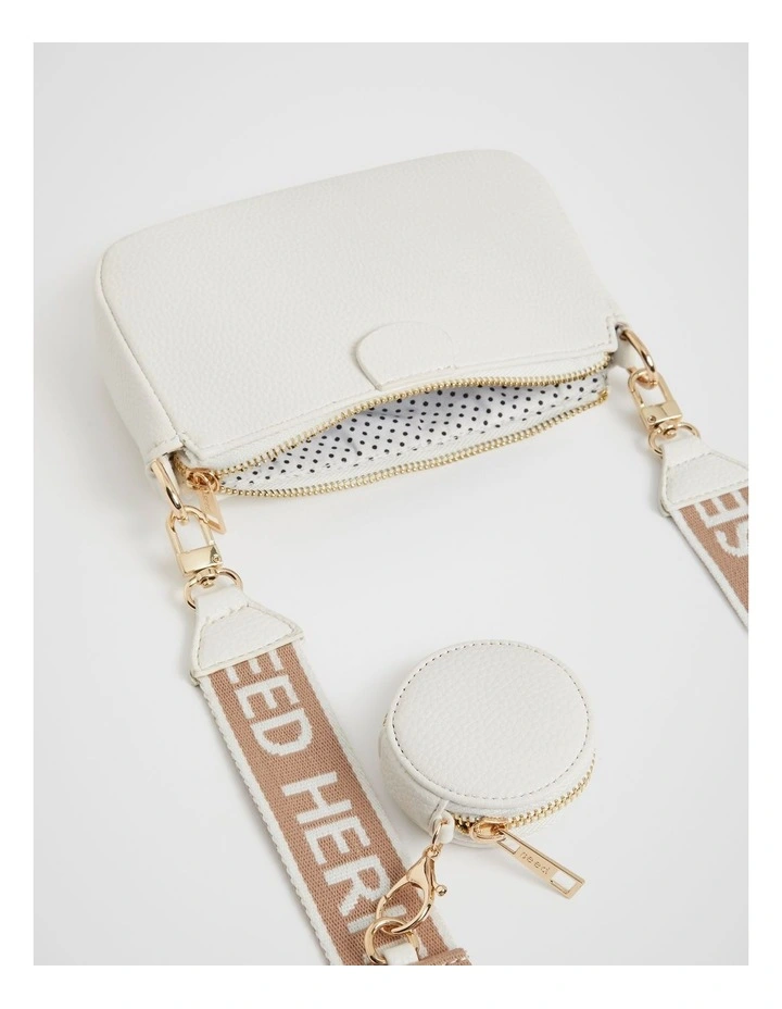 Hybrid Cross Body Bag in White image 3