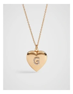Diamante Initial Locket