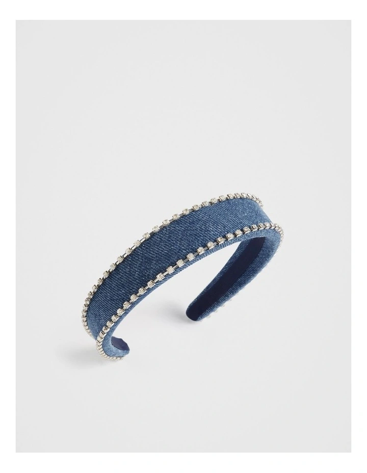 Jewel Headband in Denim image 1