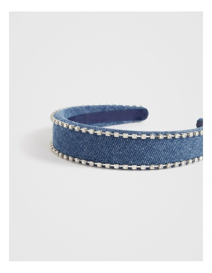 Jewel Headband in Denim image 2