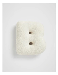 Teddy Initial Cushion in Cream