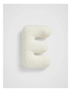 Teddy Initial E Cushion in Cream