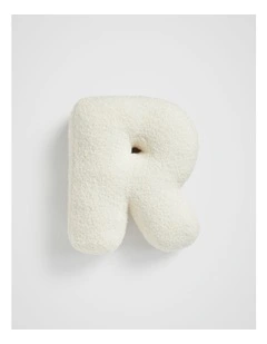 Teddy Initial R Cushion in Cream