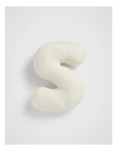 Teddy Initial S Cushion in Cream