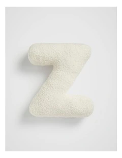 Teddy Initial Z Cushion in Cream