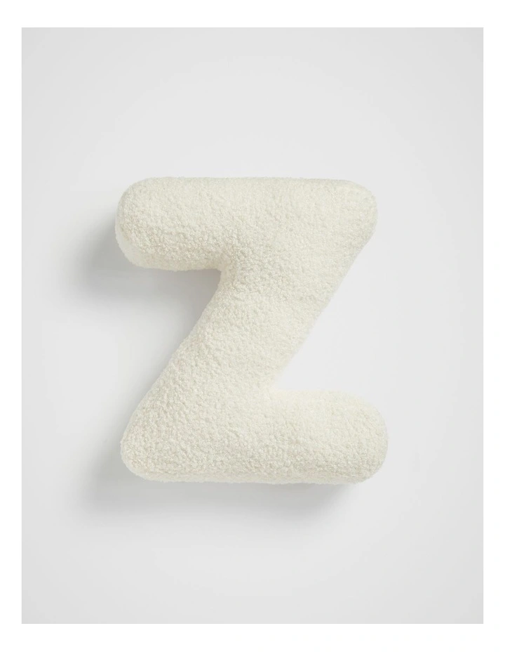Teddy Initial Z Cushion in Cream image 1