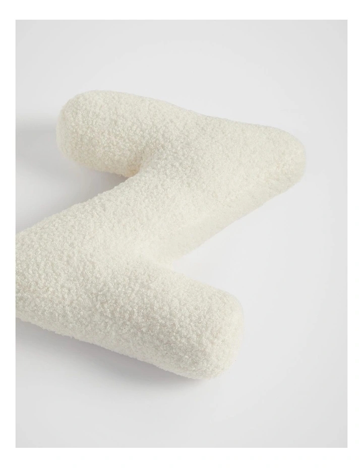 Teddy Initial Z Cushion in Cream image 2