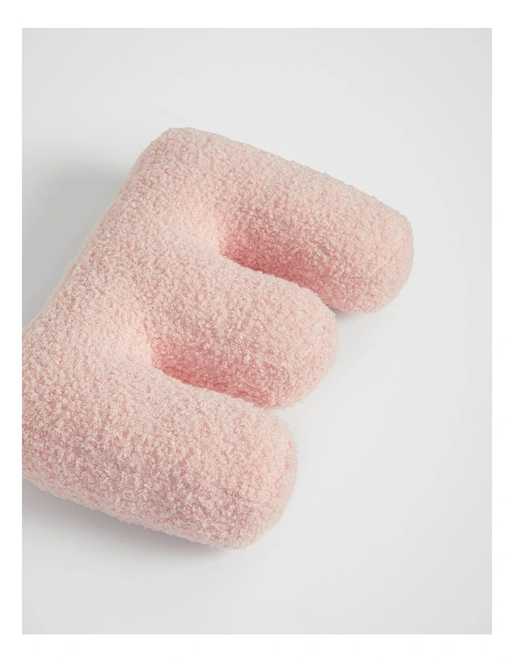 Teddy Initial E Cushion in Dusty Rose image 2