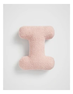 Teddy Initial I Cushion in Dusty Rose