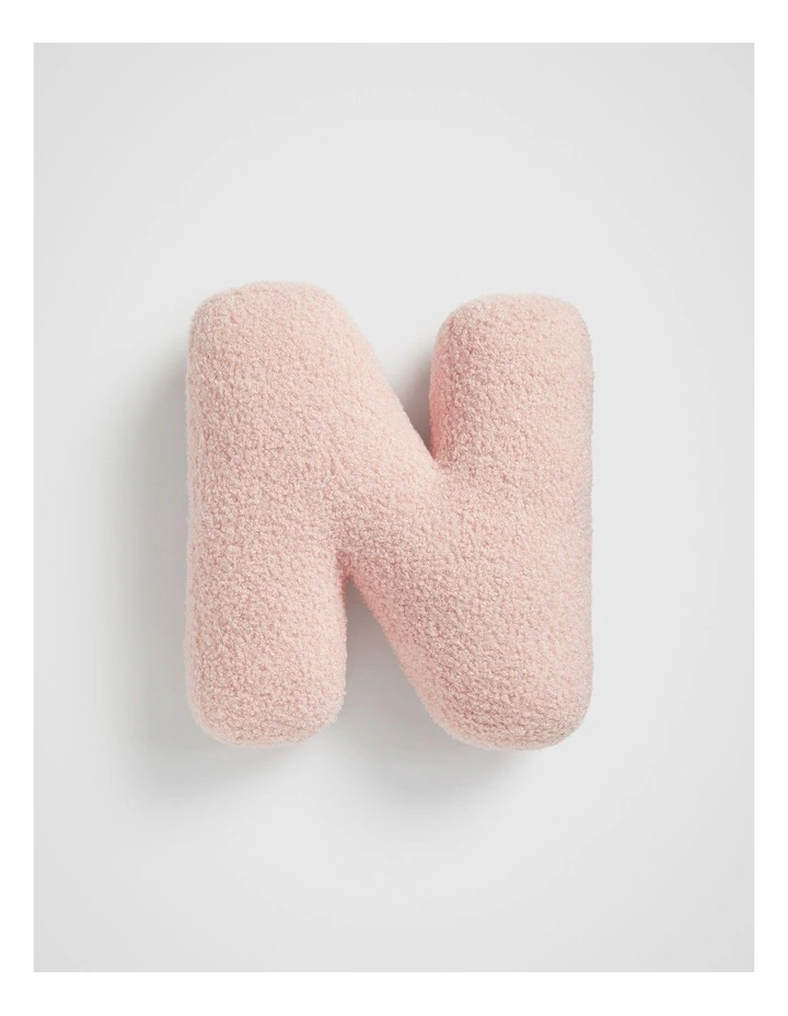 Teddy Initial Cushion in Dusty Rose image 1