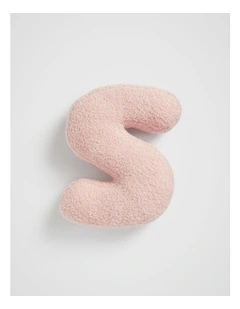 Teddy Initial s Cushion in Dusty Rose