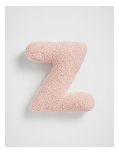 Teddy Initial Z Cushion in Dusty Rose