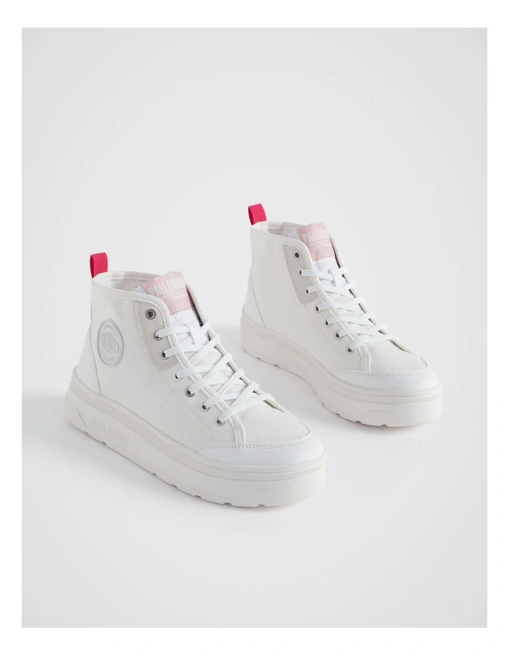 Palladium Pallasphalt Mid Sneakers in White image 2