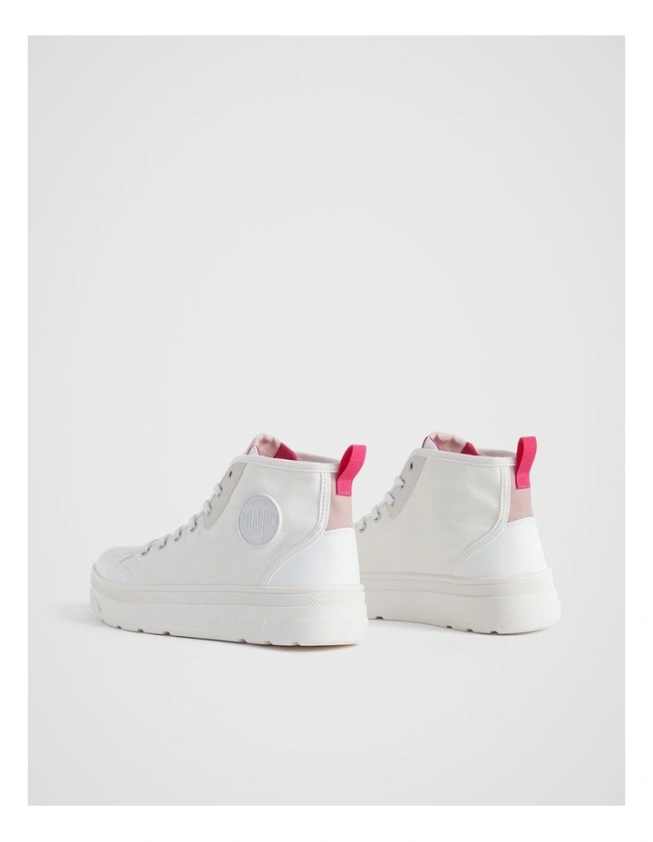 Palladium Pallasphalt Mid Sneakers in White image 3