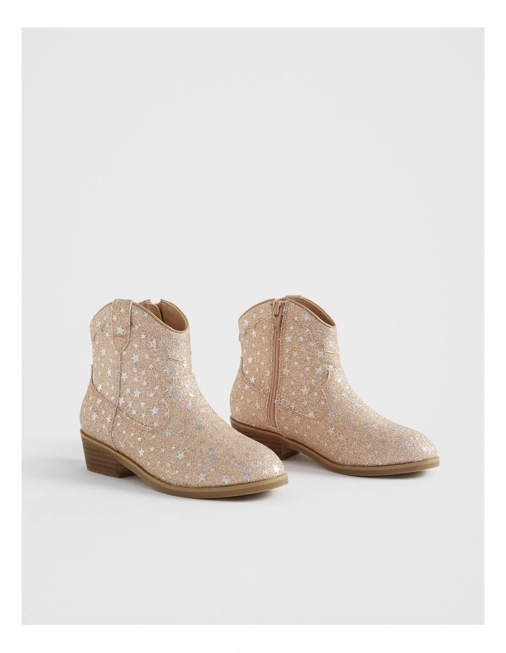Starburst Cowboy Boot in Rose Gold image 2