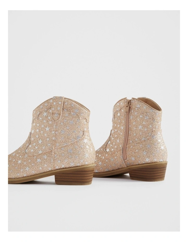 Starburst Cowboy Boot in Rose Gold image 3
