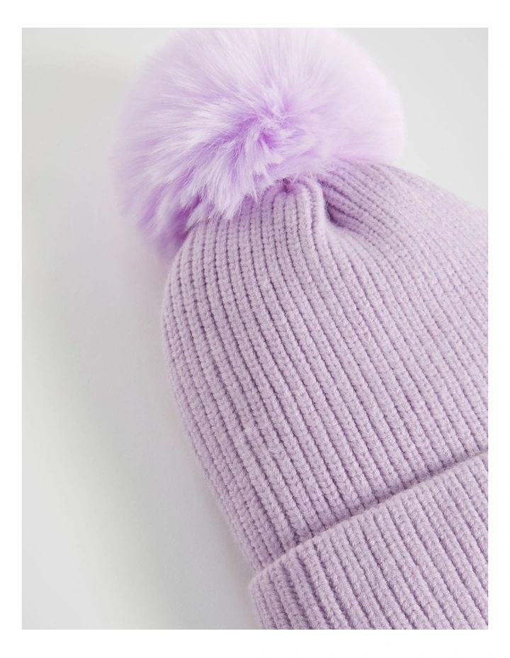 Embroidered Initial Beanie in Multi image 2