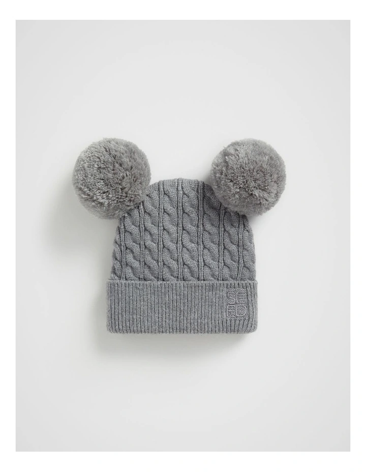 Rib Beanie in Storm Marle image 1