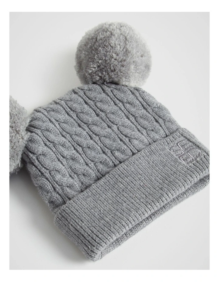 Rib Beanie in Storm Marle image 2