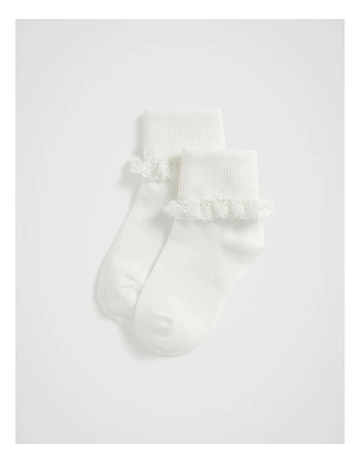 Frill Sock in Vanilla