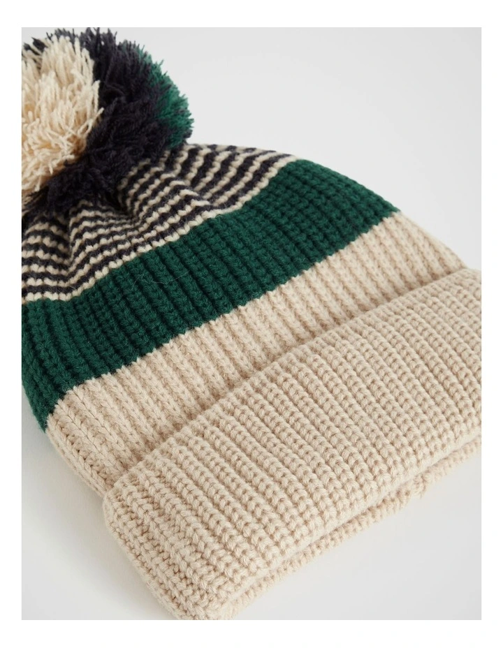 Stripe Knit Beanie in Multi image 2
