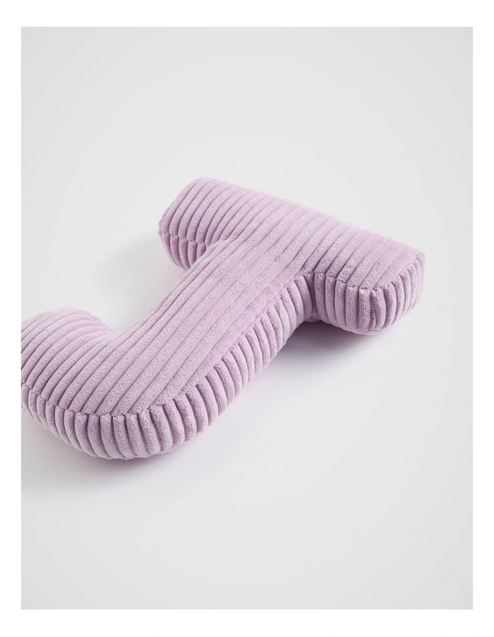 Orchid Cord Initial Cushion J in Purple image 2