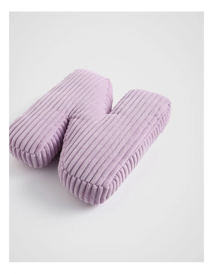 Orchid Cord Initial Cushion N in Purple image 2