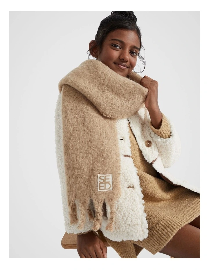 Brushed Heritage Scarf in Cookie image 1