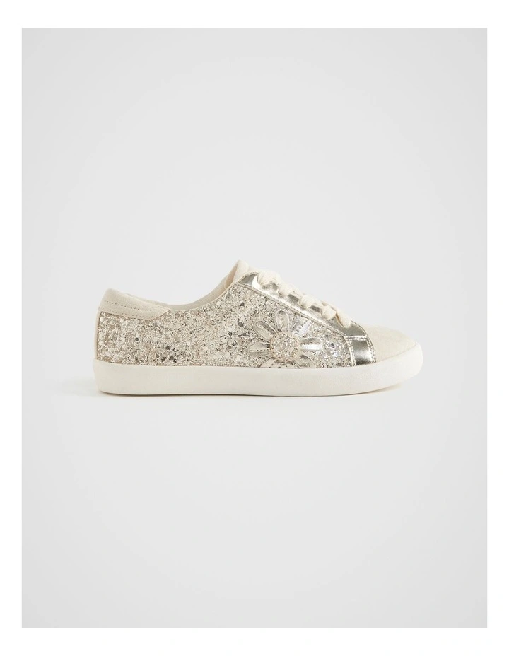 Glitter Trainer Shoes in Gold image 1