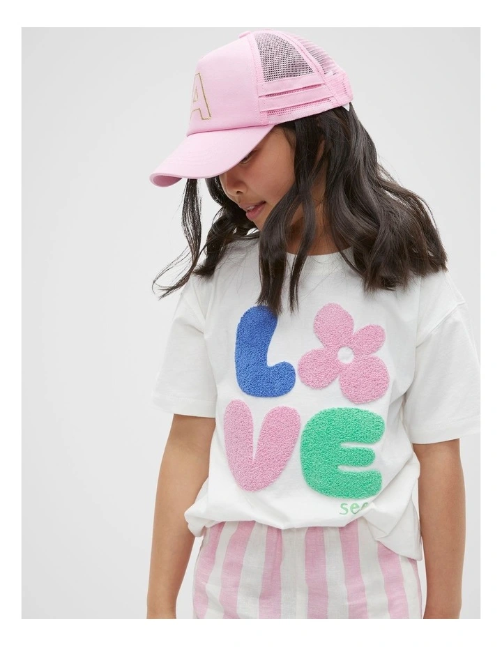 Initial Patch Cap in Pink image 2